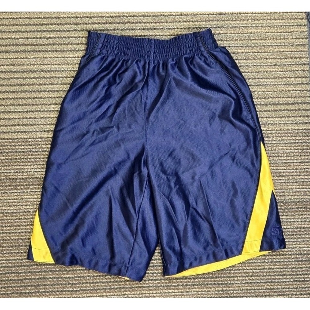 Starter Reversible Elastic Waist Pull On Shorts Youth Medium (8) Blue And Orange